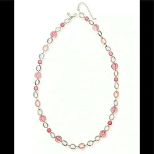 INC new Gold Tone Stone beaded Necklace